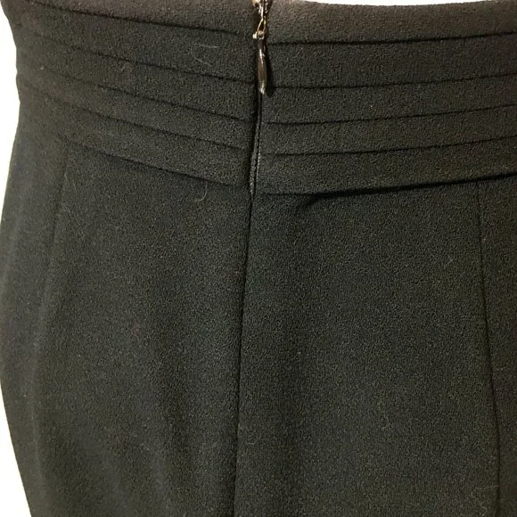 Enrico Fratelli Pencil Wool Midi Pencil Skirt Black Size 4 - Picture 4 of 9